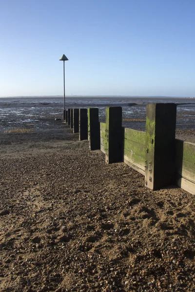 Vlnolamu v leigh-on-sea, essex, Anglie — Stock fotografie