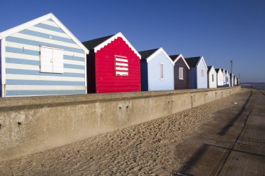 plaj kulübe southwold, suffolk, İngiltere
