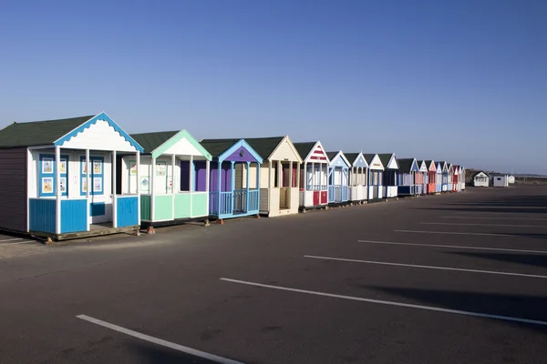 Beach Huts, Southwold, Suffolk, Inglaterra — Foto de Stock