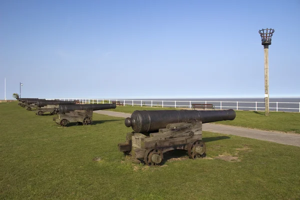 Cannoni su Gun Hill, Southwold, Suffolk, Inghilterra, Europa — Foto Stock