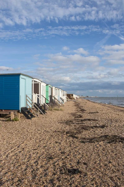 Thorpe Bay Beach Nabij Southend Sea Essex Engeland Een Zonnige — Stockfoto