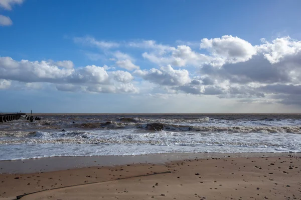 Stormy Seas Walberswick Beach Suffolk England United Kingdom — Stockfoto