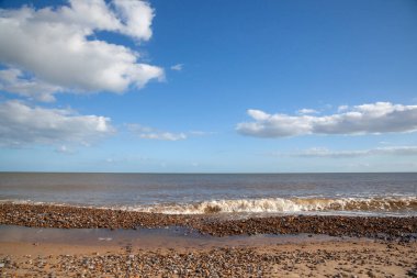 Walberswick Plajı, Suffolk, İngiltere, Birleşik Krallık
