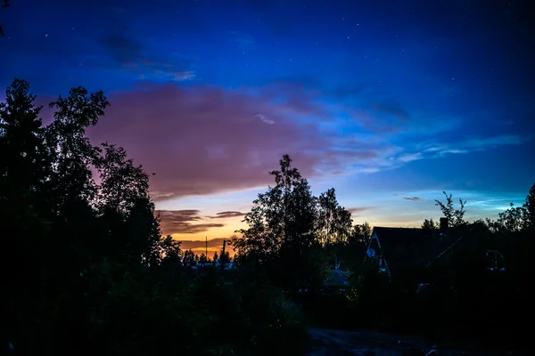 Pueblo por la noche — Foto de Stock