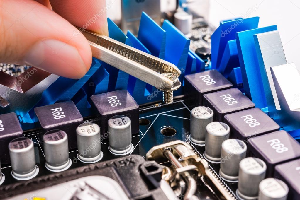 Computer repair, installation motherboard