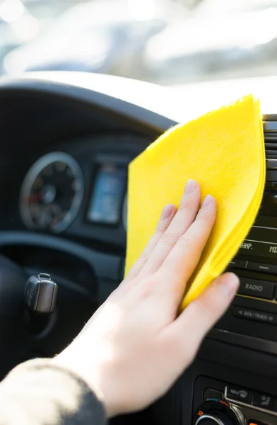 Cleaning car inside — Stock Photo, Image