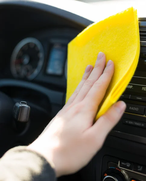 Cleaning car inside — Stock Photo, Image