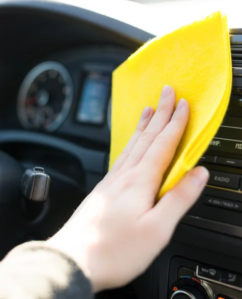 Cleaning car inside — Stock Photo, Image