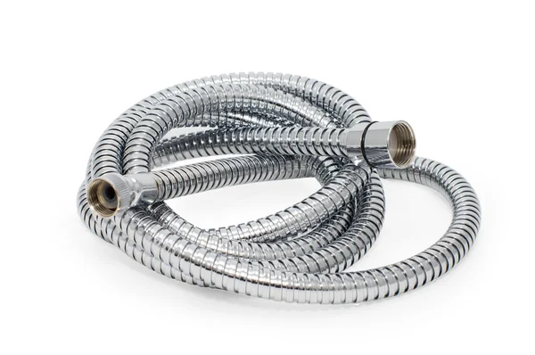 Chrome-plated corrugated hose — Stock Photo, Image