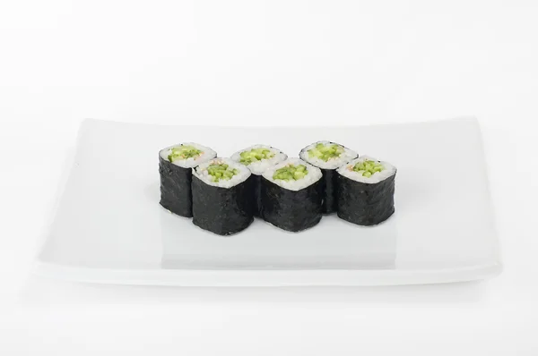 Rollo clásico con pepino. Sushi. . — Foto de Stock