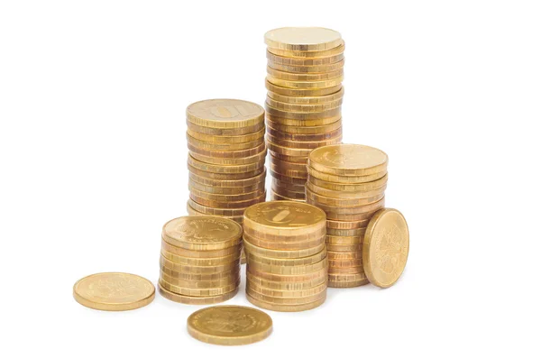 Golden Columns coins — Stock Photo, Image