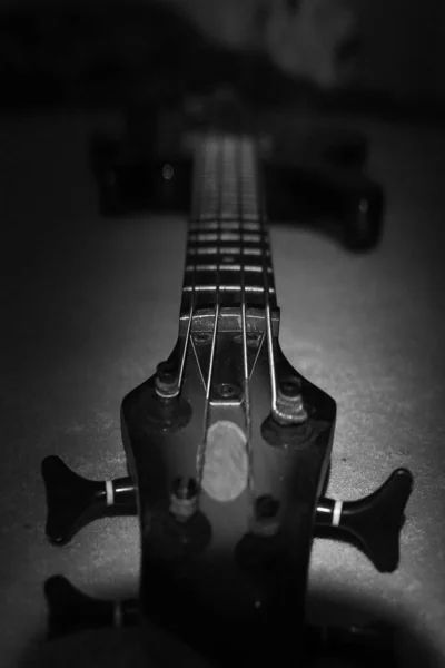 Bass Guitar Dim Light — Stock Photo, Image