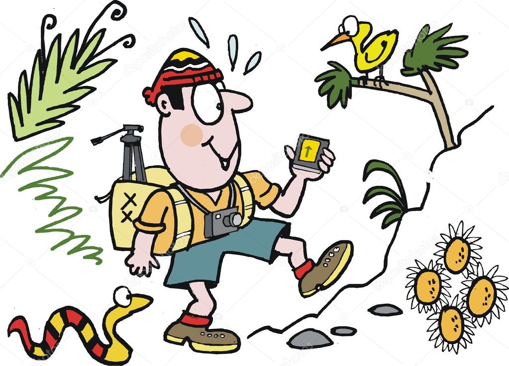 Vector cartoon of man hiking in forest. Stock Vector Image by ©click60 #24994981 Vector cartoon of man hiking in forest. Stock Vector Image by ©click60 #24994981