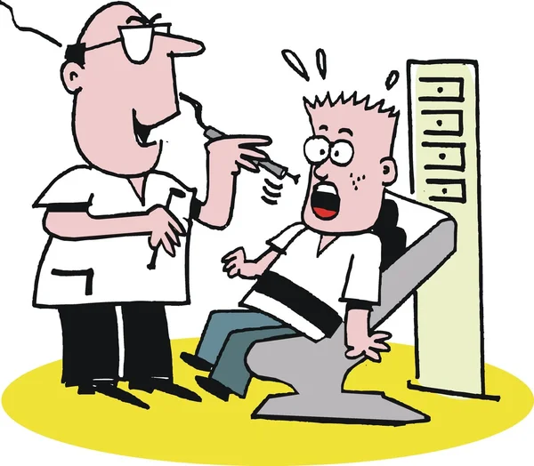 Hastayla dişçi karikatürü