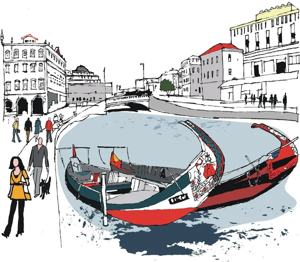 Vektor illustration av Venedig, Italien — Stock vektor