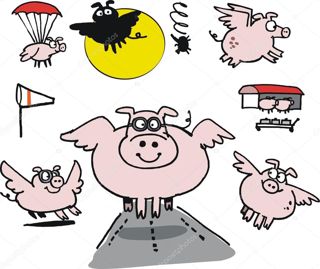 Flying pigs