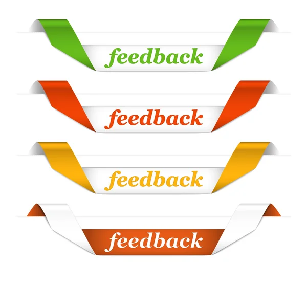 Feedback strisce — Vettoriale Stock