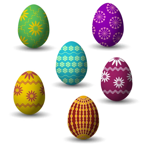 Collection of easter eggs — Stock Vector