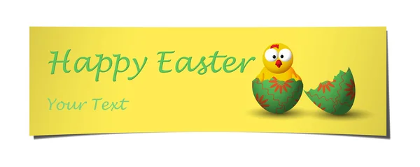 Yellow easter banner — Stock Vector