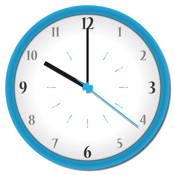 Reloj azul arábigo números — Archivo Imágenes Vectoriales