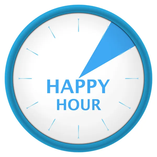 Watch blue arabic happy hour — Stock Vector