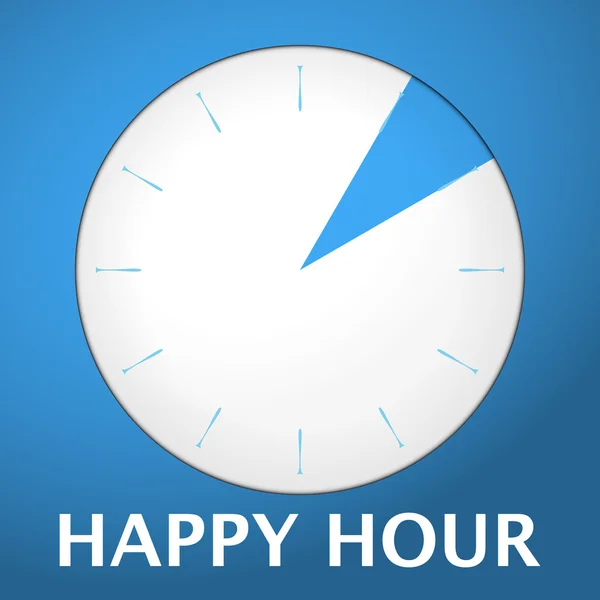 Hodinky modré arabské happy hour 2 — Stockový vektor