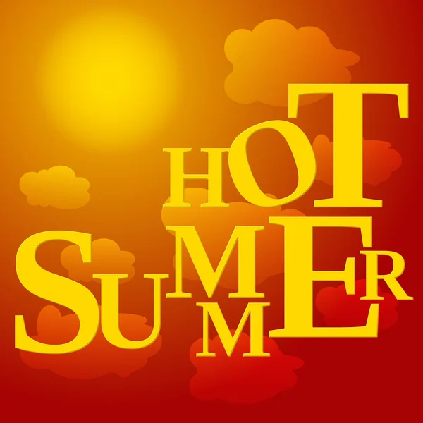出售海报炎热的夏天 — 图库矢量图片
