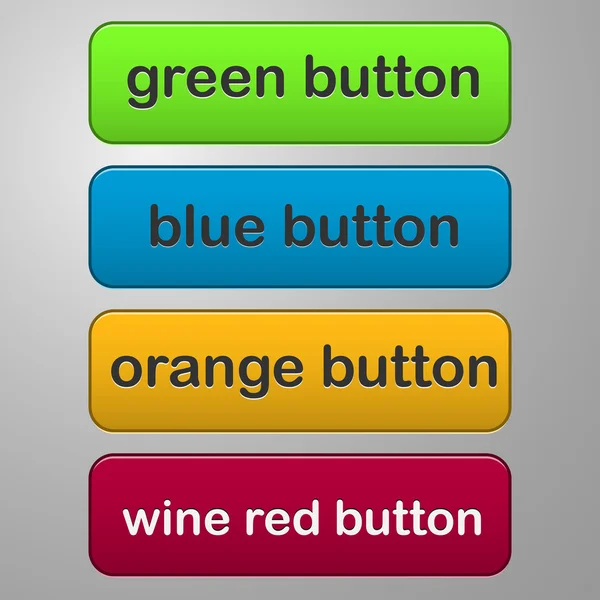 Botones de color conjunto — Archivo Imágenes Vectoriales