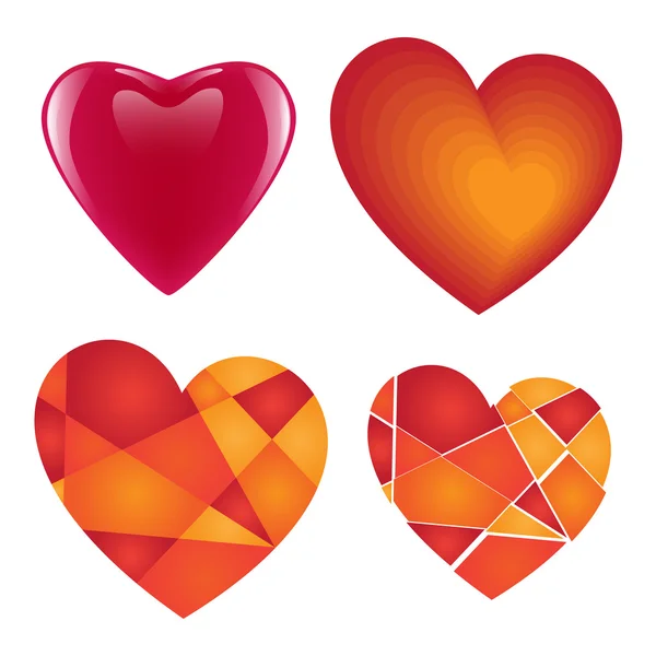 Valentine hearts collection — Stock Vector