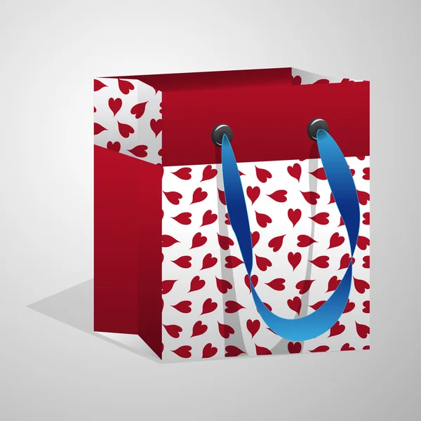 Valentine gift bag — Stock Vector