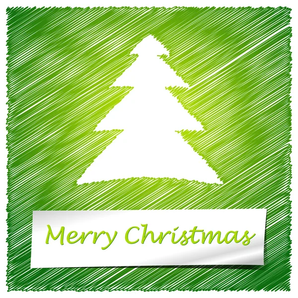 快乐圣诞树白色背 — 图库矢量图片