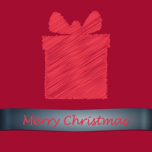 快乐圣诞红色礼物 — 图库矢量图片