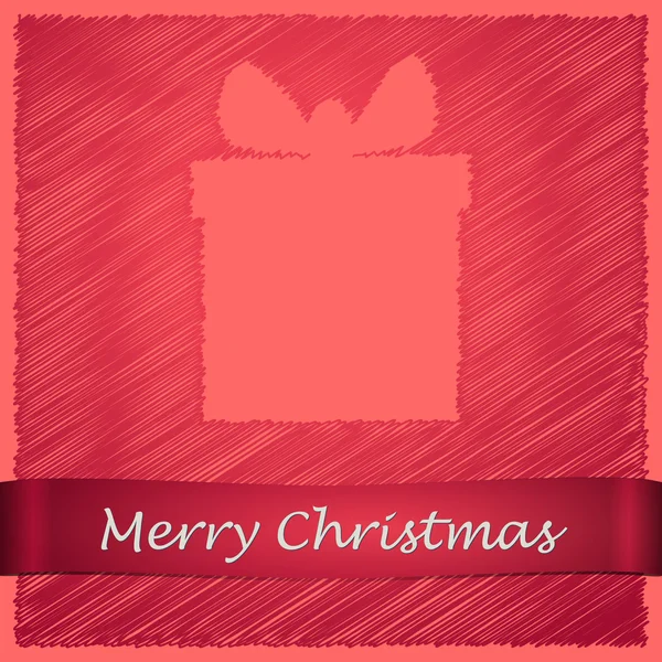 Feliz Navidad regalo rojo claro — Archivo Imágenes Vectoriales