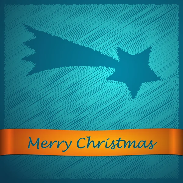 メリー クリスマス幸せの青いベツレヘムの星 — ストックベクタ