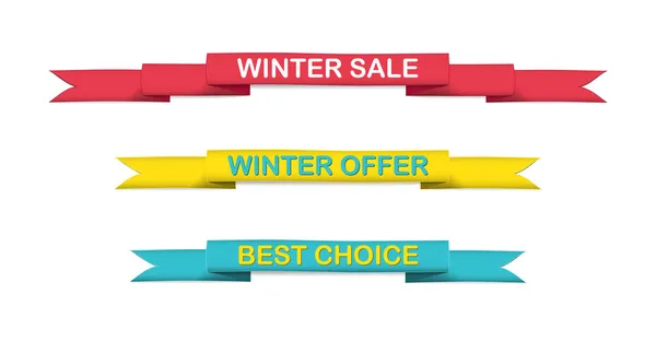 Band set for winter sale — Stock Vector