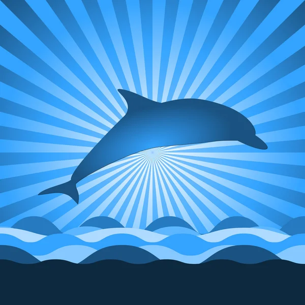 イルカと輝き ストックベクター