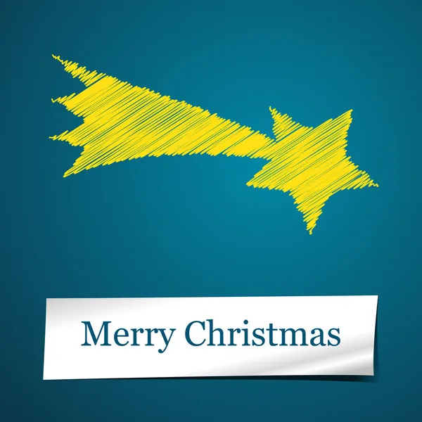 メリー クリスマス幸せの黄色ベツレヘムの星 ストックベクター