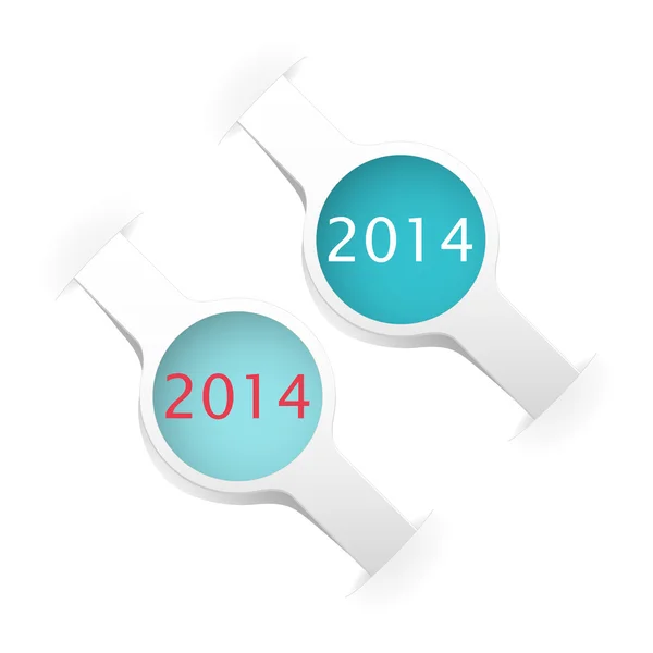 Orologio weblabel 2014 — Vettoriale Stock