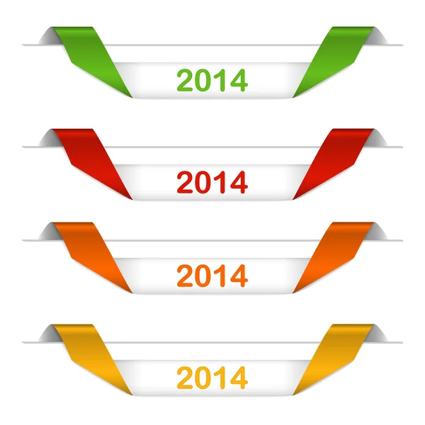 Strisce arricciate 2014 — Vettoriale Stock