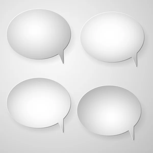 Speech bubble shadows — Stock Vector