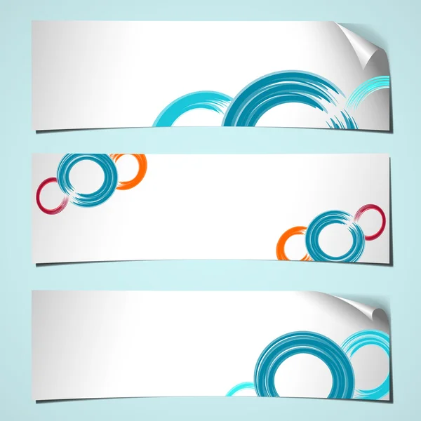 Banners hoprullade vinter vit — Stock vektor