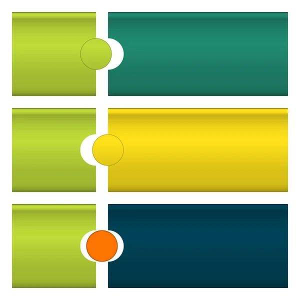 緑色のパズル インフォ グラフィック ストリップ ベクターグラフィックス