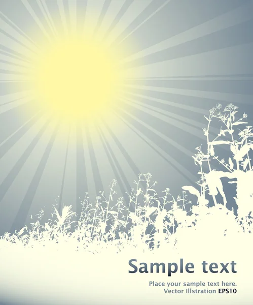 Winter sun theme text — Stock Vector