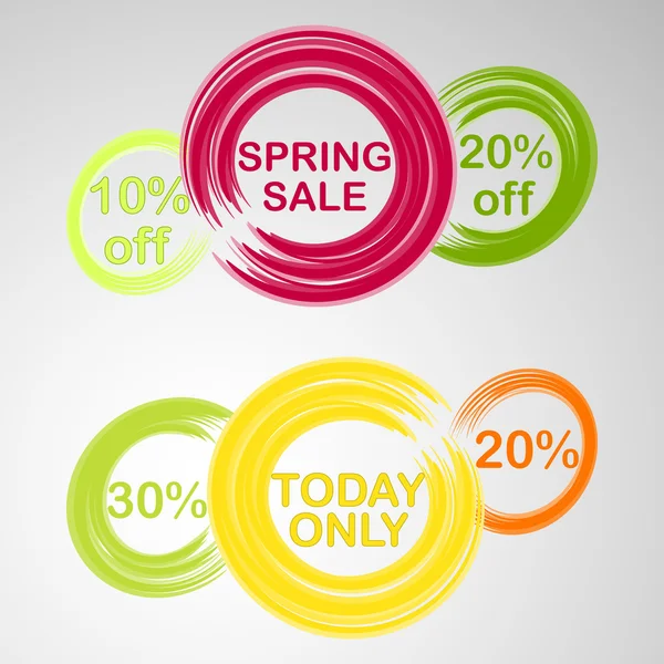 Cicle theme spring discount — Stock Vector