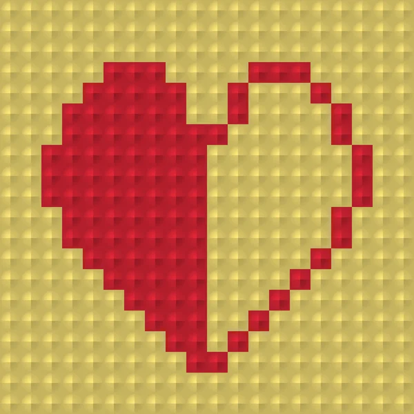 Forme carrée coeur — Image vectorielle