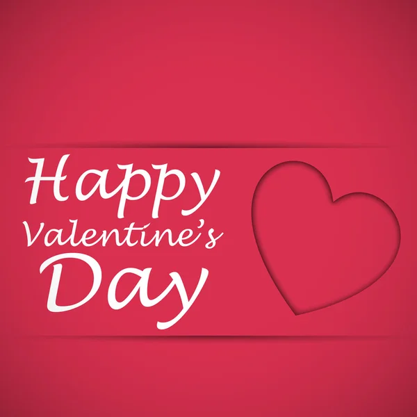 Serce szczęśliwy valentine karty różowy — Wektor stockowy