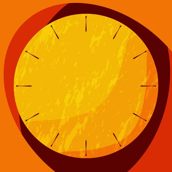 Reloj grunge naranja Ilustraciones de stock libres de derechos