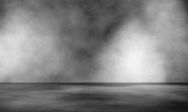 Concrete wall and floor with light and shadow background. Mortar background is used for product display for presentation. Black gray empty room. Copy space.
