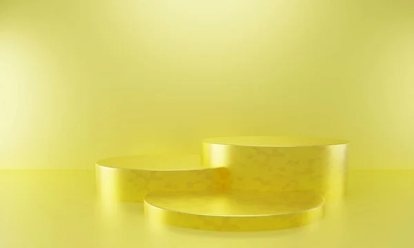 Rendering Gold Produkt Hintergrund Stehen Oder Podium Sockel Auf Werbe — Stockfoto
