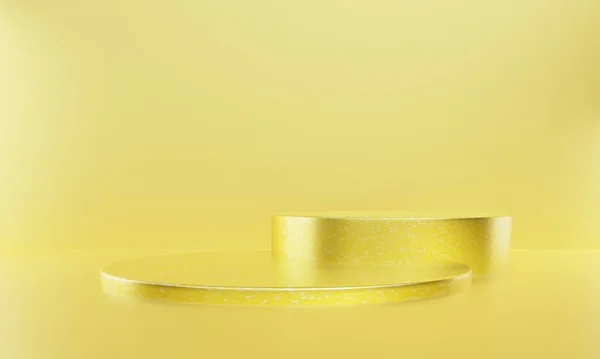 Illustration Goldener Kreis Podium Und Leerer Raum Hintergrundkopierraum — Stockfoto
